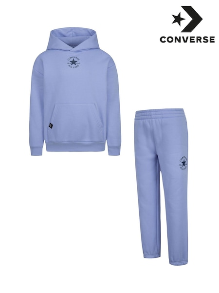 Albastru - Set cu hanorac și pantaloni de trening pentru copii mici Converse (T60180) | 146 LEI
