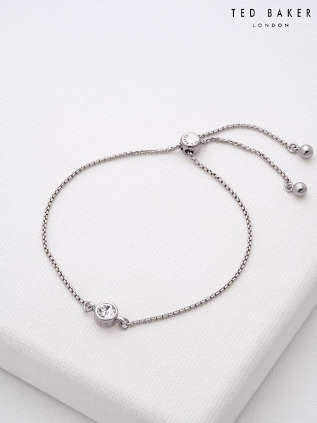 Ted Baker Silver Tone SARSAA: Crystal Drawstring Adjustable Bracelet (T60196) | €43