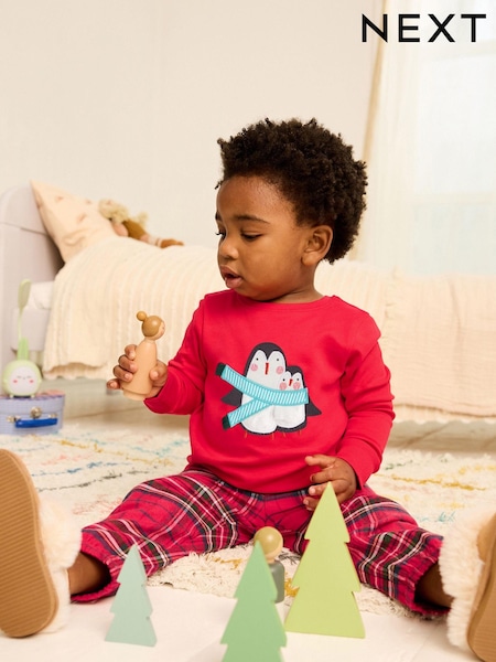 Red Penguin Christmas Pyjamas (9mths-12yrs) (T60244) | €7.50 - €9