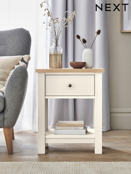 Cream Malvern Oak Effect Side Table (T60249) | €185
