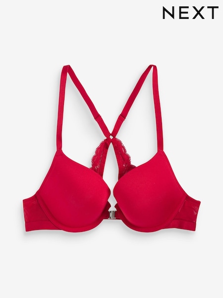 Красный - Front Fastening Smoothing T-shirt Bra (T60329) | €9