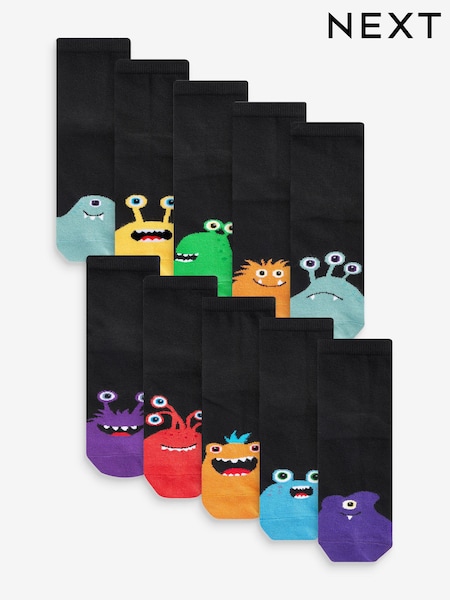 Negro/monstruos vistosos - Cotton Rich Socks 10 Pack (T60380) | 19 € - 21 €