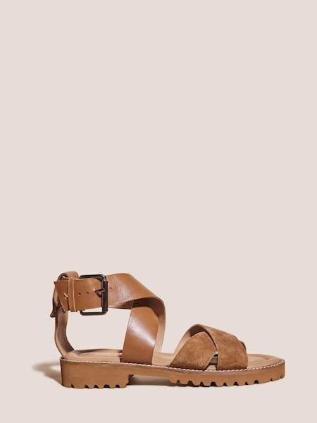 White Stuff Natural Chunky Leather Sandals (T60738) | €34