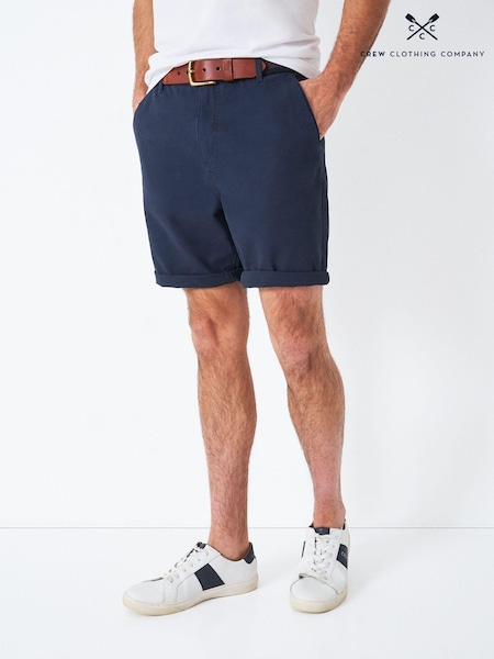Темно-синий - Crew Clothing Classic 100% Cotton Bermuda Chino Shorts (T60900) | €36
