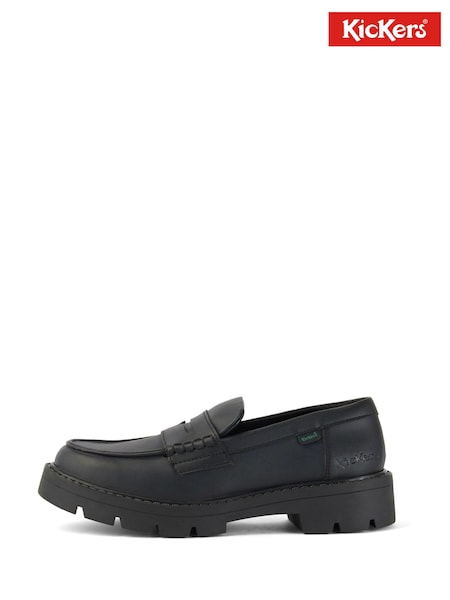 Kickers Black Womens Vegan Kori Loafers (T61088) | AED247