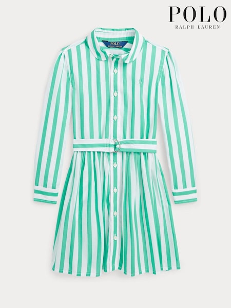 Polo Ralph Lauren Girls Green Shirt Dress (T61802) | 44 € - 48 €