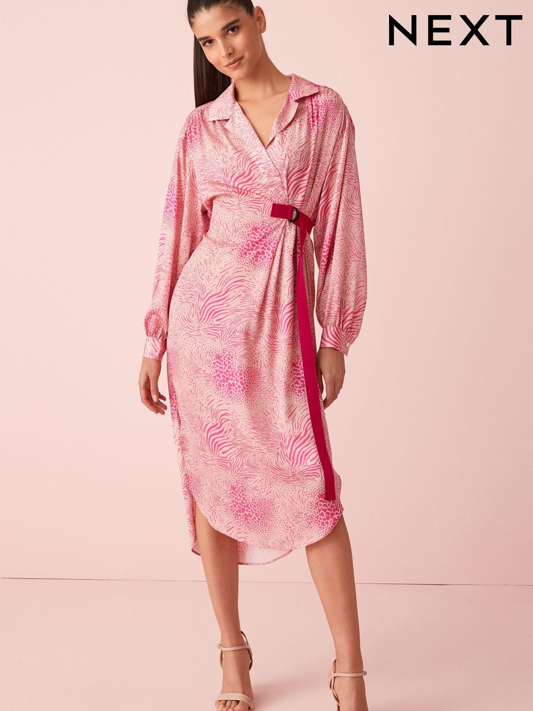 Women s Satin Workwear Animal Print Dresses Next Luxembourg