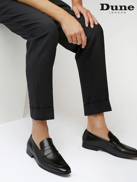 Dune London Black Server Saddle Loafers (T62385) | €72