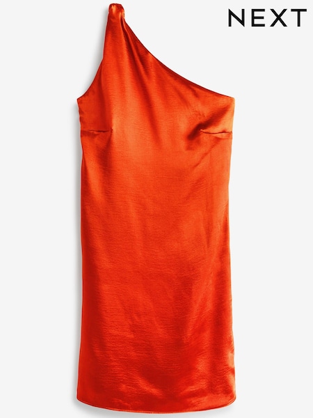 Rochelle Satin One Shoulder Midi Dress (T62791) | 19 €