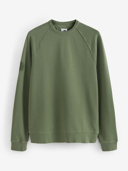 Pretty Green Khaki Green Cascade Crew Neck Sweatshirt (T62935) | €53