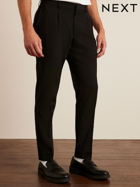Черный - Со складками - Stretch Smart Trousers (T63508) | €4