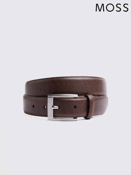بني - حزام جلد من Moss (T63845) | ‏16 ر.ع.‏