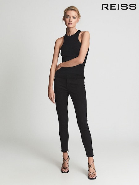 Reiss Black Lux Mid Rise Skinny Jeans (T66095) | €145