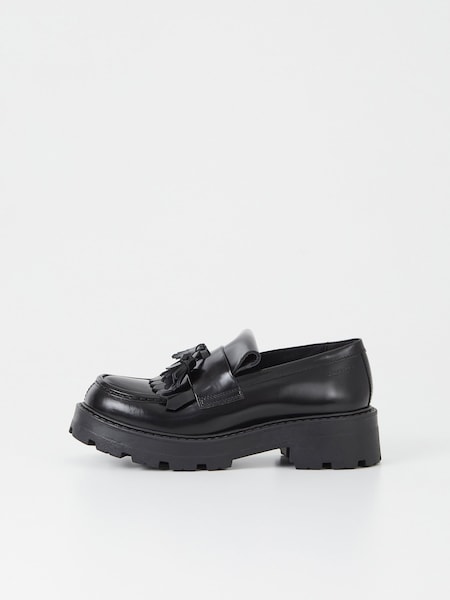 Vagabond Shoemakers Cosmo Fringe Tasssle Black Loafers (T66396) | €59