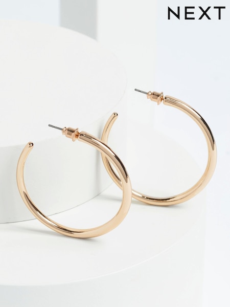 Guld ton - Taper Hoop Earrings (T66553) | kr110