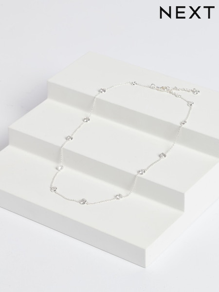 Silver Plated Sparkle Necklace (T66556) | €18