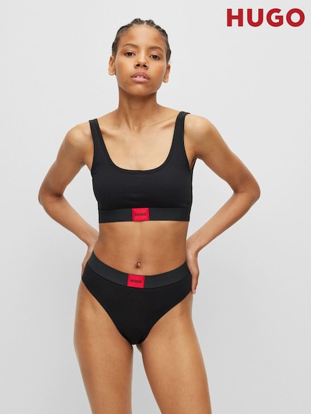 HUGO Stretch Cotton Box Logo Bralette (T67485) | 76 €