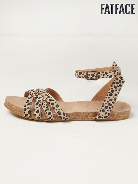 FatFace Natural Animal Print Beth Sandals (T67503) | €17