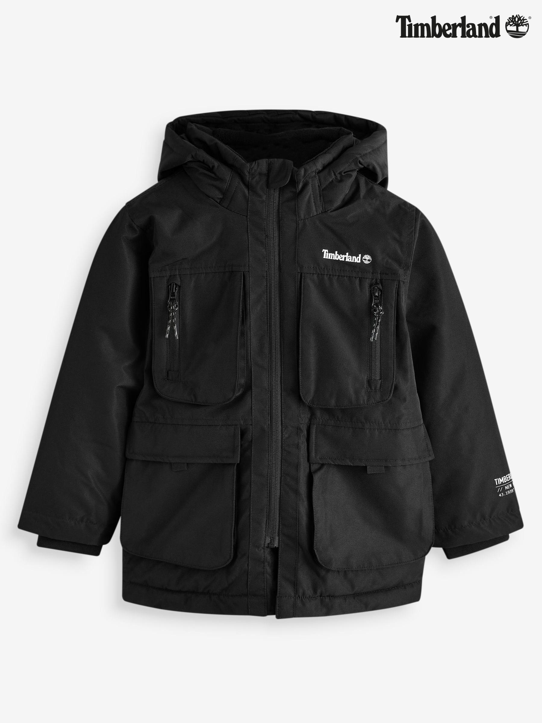 Timberland black coat discount