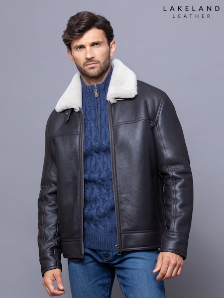 Lakeland Leather Brown Spitfire Sheepskin Aviator Jacket (T68026) | AED3,488