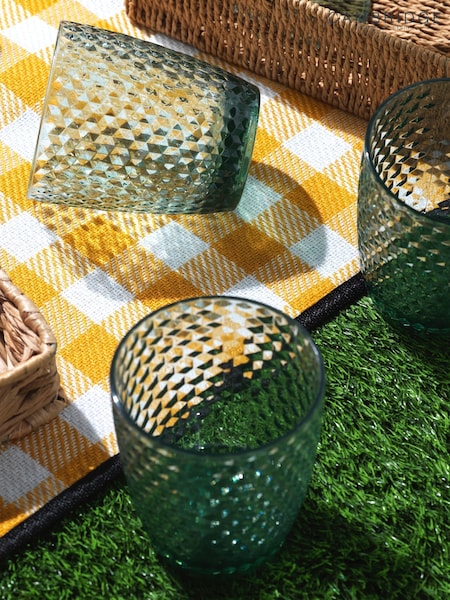 Cambridge Green Shatterproof Fete Diamond Design 4 Piece Tumbler Set (T68246) | €16