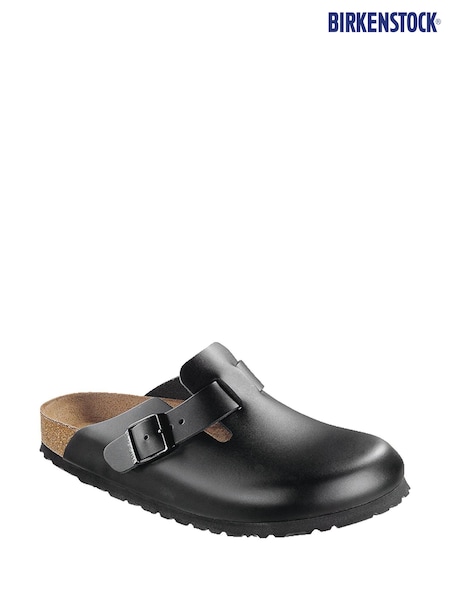 Birkenstock Black Boston Smooth Leather Clogs (T68417) | €83