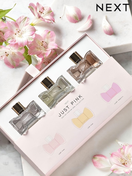 Set of 3 Just Pink 10ml Bow Shaped Perfume Set (T68593) | €21