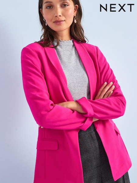 Pink Relaxed Soft Crépe Blazer (T68728) | €31