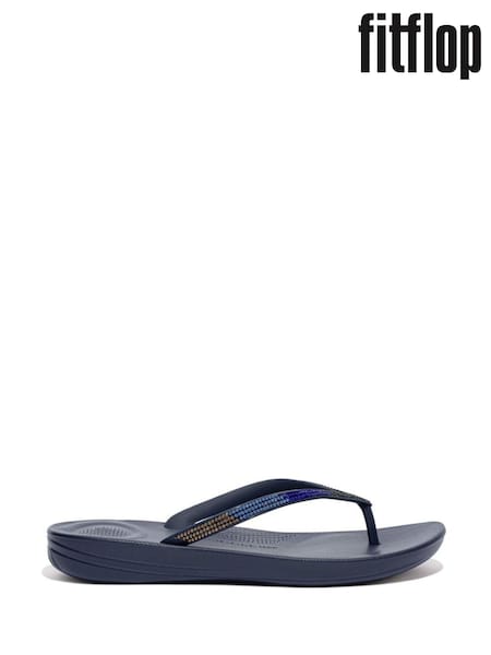 FitFlop Blue iQushion Ombre Sparkle Flip Flops (T68986) | €46