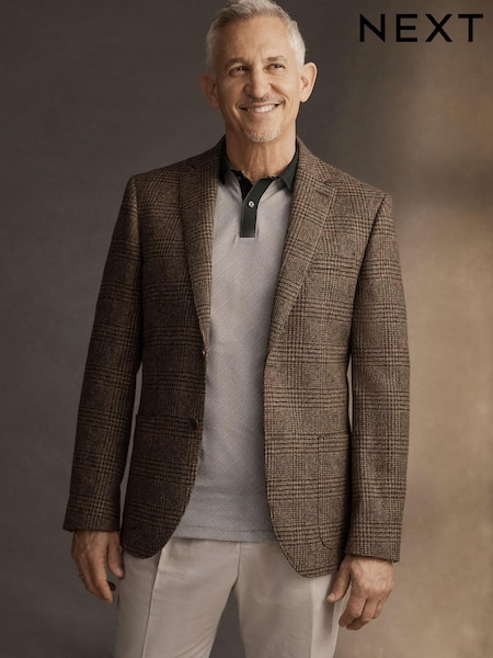 Brown Check Signature Moons British Wool Rich Blazer (T69406) | €38 - €40