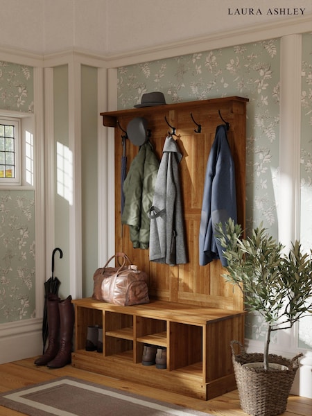Laura Ashley Honey Laura Ashley Garrat Tall Storage Bench With Coat Rack (T69954) | €1,254