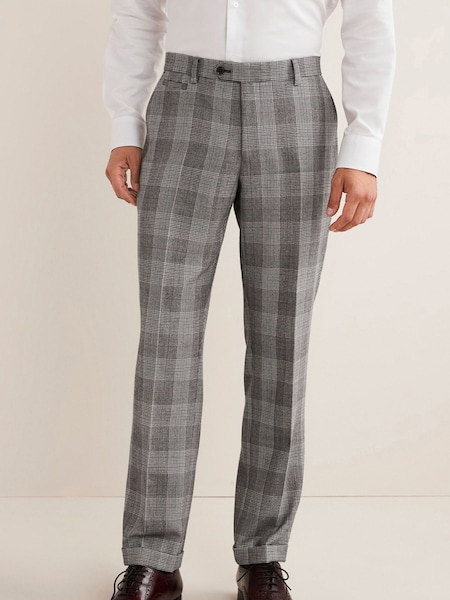 Grey Slim Fit Nova Fides Check Suit: Trousers (T70738) | €34