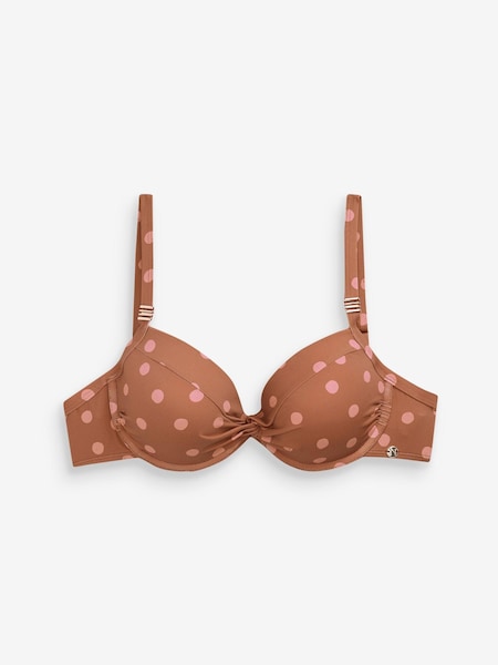 Светло-коричневый в горошек - Shaping Bikini Top (T70835) | €10