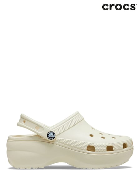 Crocs Light Cream Classic Platform Clogs (T70915) | AED152 - AED160