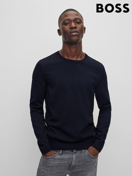 BOSS Blue Virgin Wool Knitted Jumper (T71268) | €92