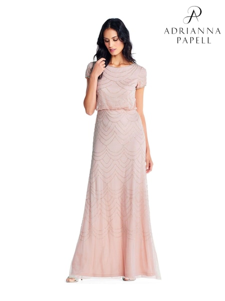 Adrianna Papell Blouson Beaded Dress (T71381) | €294
