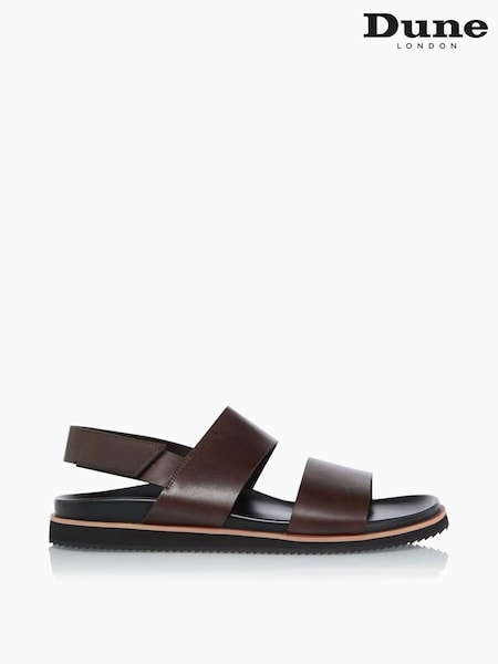 Dune London Brown Idda Utilitarian Strap Sandals (T71458) | R$ 780