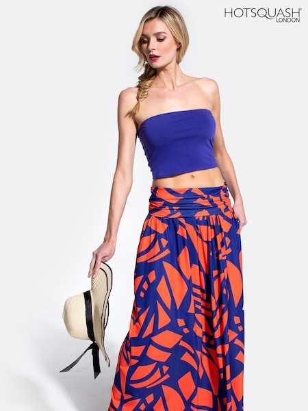 Hot Squash Womens Red Roll Top Maxi Skirt (T71548) | €140