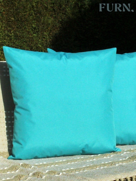 furn. Blue Plain Twin Pack Water UV Resistant Outdoor Cushions (T72131) | $32