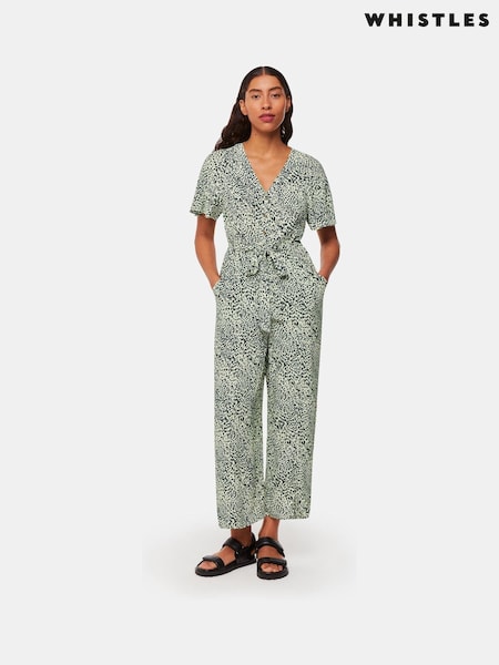 Whistles Diagonal Leopard Print Jumpsuit (T72946) | 462 LEI