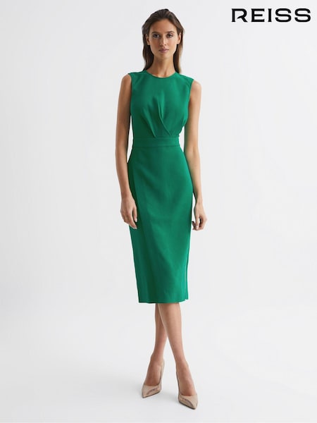 Reiss Green Layla Sleeveless Bodycon Dress (T74446) | €287