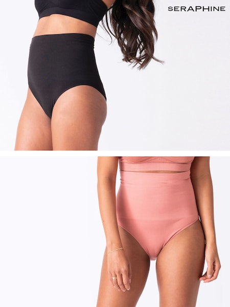 Seraphine Black & Terracotta Post Maternity Shaping Briefs –Twin Pack (T74844) | €36