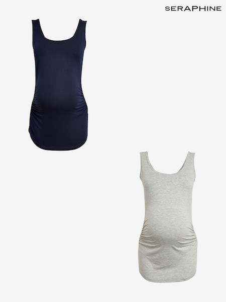 Seraphine Blue Maternity And Nursing Tops – Twin Pack (T74847) | 272 QAR