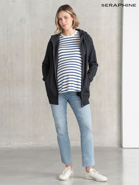 Seraphine Black Cotton Blend 3 in 1 Maternity Hoodie (T74855) | ‏379 د.إ.‏