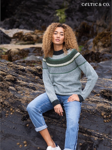 Albastru - Celtic & Co. Declarație Donegal Pulover (T75133) | 497 LEI