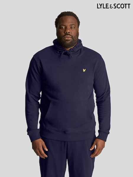 Marineblau - Lyle & Scott 100% Cotton Plus Size Overhead Hoodie (T75491) | 54 €