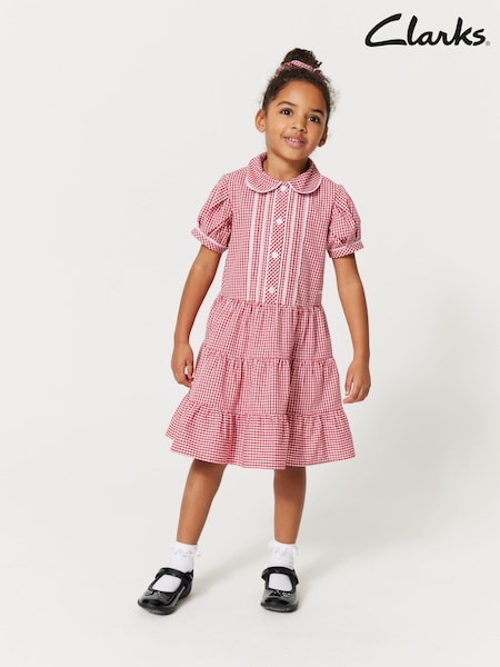 Clarks Clarks Gingham School Dress And Scrunchie Set (T77404) | ‏3 ر.ع.‏ - ‏4 ر.ع.‏