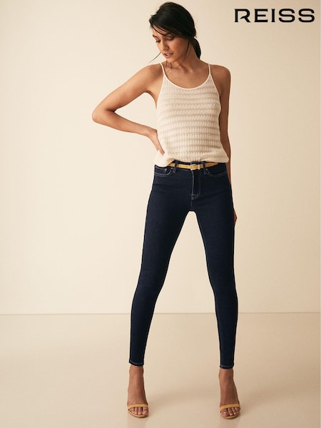 Reiss Indigo Lux Mid Rise Skinny Jeans (T77461) | €135
