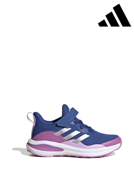 adidas Blue FortaRun Sport Running Elastic Lace and Top Strap Kids Trainers (T77621) | €21.50