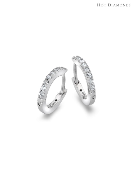 Hot Diamonds Silver Plated Constant Loop Earrings (T77636) | ‏408 د.إ.‏
